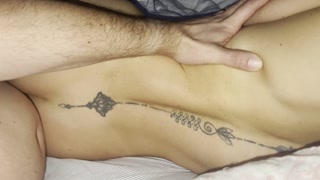 Spoon sex with my nighbour, she loves to be fucked from behind