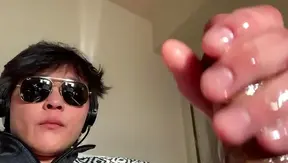 Asian Guy Enjoys Sensual Solo Masturbation in Steamy Selfie Clip