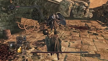 Fierce warrior defeats pursuer with swift parry