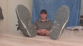 Fresh Out Of My Smelly Work Boots - You're Going To Sniff My Stinky Socks + Sweaty Feet - Jerk That Gay Cock For Master - 4K Alternative POV