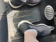 Revving pedals with my sketchers sneakers and white ankle socks