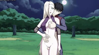 Naruto: Kunoichi Trainer: Part 2: Ino's Massive Natural Tits Bounce as She Gives a Blowjob and Orgasms to