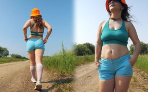 152 Goddess Anya’s Massive Natural Bounce: Provocative Country Road Tease