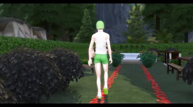 Ebony stepsisters threesome in garden