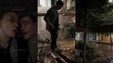 Risky Extreme Couple Jerk Off Outdoor in Public under the Rain (Very Romantic)