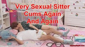 Very Sexual Sitter Cums Again And Again - Extended video