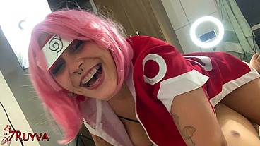 Naruto fudendo ah sakura enquanto pensa no sasuke