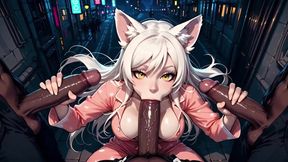 Asuna Yuuki Hard Anal Sex in a Threesome in the Forest in nature