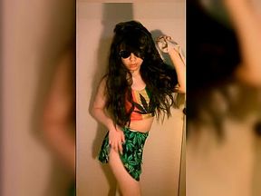 Asian Slut Strips, Wedgies, and Spanks Self