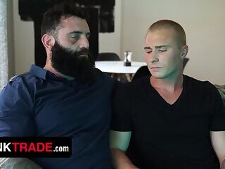 Twink Trade - Cute Stepsons Cum On Their Muscular Stepdaddies Teddy Torres And Markus Kage's Cocks