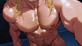 viking warrior reveals his dirty gay secret. he has a huge cock inside his tight, delicious ass.