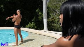 Swimming teacher has hardcore sex in the pool with his student - Max Betancur &amp; Athenea Rosse