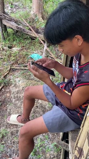 Outdoor Pinoy Twink Hook up- Wanking, Deep Blowjob &amp; Mouth Cumshot