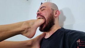 Foot gagging hangover halloween, part 3, by Jeniffer Carter and Slave, FULL HD