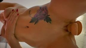 Belinda Selin showers, enjoys big dildo in her pussy&#x1F32E;&#xFE0F;, climax&#x1F680;, close-up