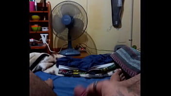 Brij Jerks Off &amp_ Cums With His Dick Folded Back