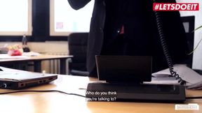 Tattooed Secretary Delivers an Intense Office Experience with Deepthroat and Rough Play