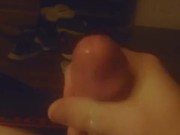 Femboy using pocket pussy till cumin