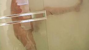 ”Pretty blonde teen showering”