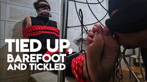 Tied Up, Barefoot and Tickled (1080p) Gay Bondage - Foot Fetish - Tickling - Ropes - BDSM