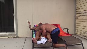 update #29 (july 6, 2022) fucking my stepdad 3 outside and cigar smoking!today my stepdad and i were in the backyard tanning