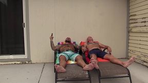 update #29 (july 6, 2022) fucking my stepdad 3 outside and cigar smoking!today my stepdad and i were in the backyard tanning