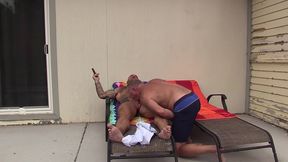 update #29 (july 6, 2022) fucking my stepdad 3 outside and cigar smoking!today my stepdad and i were in the backyard tanning