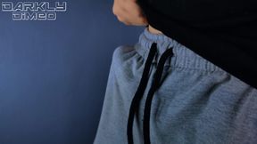 Horny guy wanking big dick moaning from orgasm ASMR, huge load