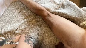 Amateur couple uses medical gloves for prostate milking POV