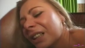 Emerging From Cave Big Natural Tits Dame Arrives with Her High Heels Into Threesome Heaven