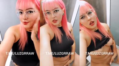 Latina teen creams her panties in public mall bathroom