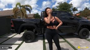 Elizabeth Skylar rides the Mechanic to get back at her ex's dick - Big boobs & busty milf action!