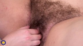 Super Hairy Step Mom Helena Jonic Seduces Stepdaughter Amaris with Her Hairy Pussy