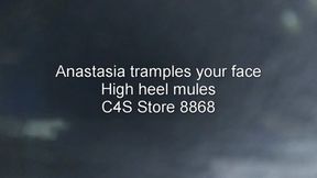 Anastasia tramples your face - High heel mules