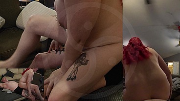 Asian American shemale tops fleshlight while getting anal creampie Part 2