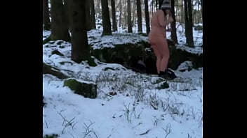 Naked in the snow
