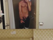 Twunk has a quick wank after work