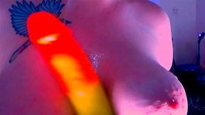 Chubby elf big sugy tits, suck dick hard, masturbate till cum