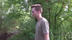 Shy Czech lad got plowed in the forest