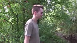 Shy Czech lad got plowed in the forest