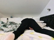 My cock kisses the camera lense biggest wank off 💦