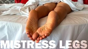 POV Morning tickling of Goddess bare soles on the bed (MOV HD)