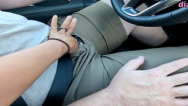Diaperperv POV casual diaper change in backseat