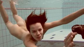 Russian Ex-Girlfriend Gazel Podvodkova shows off her juicy booty and natural tits underwater
