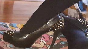 nylonxtreme - update #86 - black nylon sex cum on feet