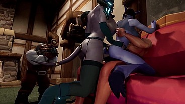 Threesome with a Futa Draenei - Warcraft Porn Parody