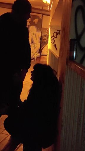 Whore degraded in parking garage   Clip 1