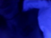 Girlfriend gets tits & fac covered in cum in blacklight