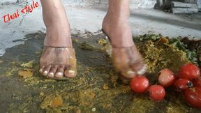 Daeng crush tomatos in red clear High Heels