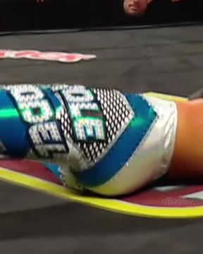 Wrestler in ring with microphone